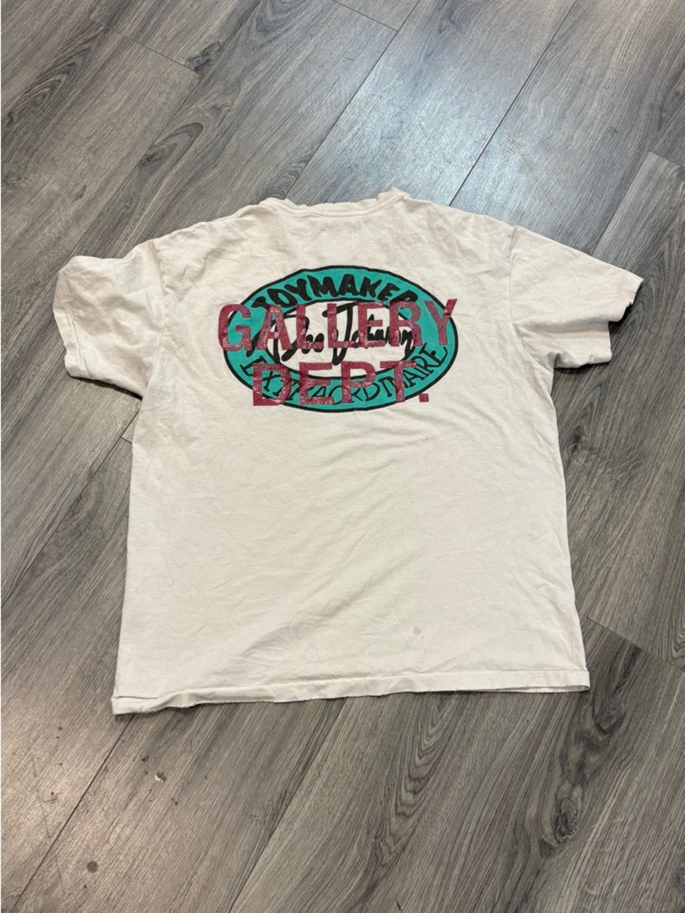 Gallery dept. x doc Johnson Graphic Tee with Teal & Pink Logo
